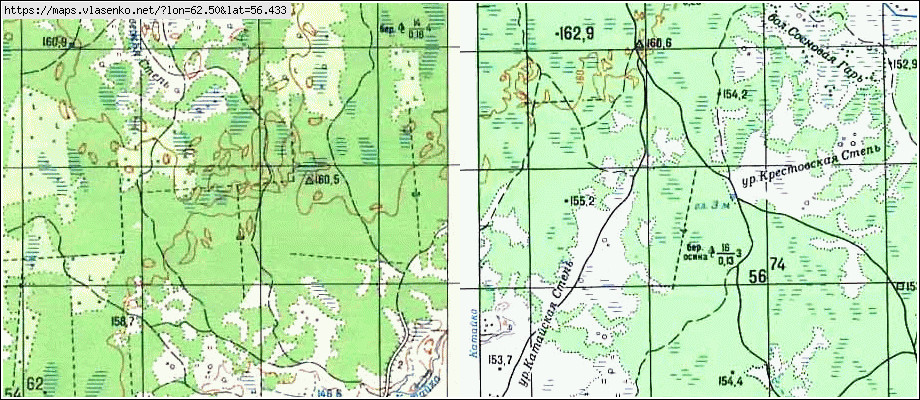 Карта ТРАВЯНСКОЕ, Свердловская область, Каменский район