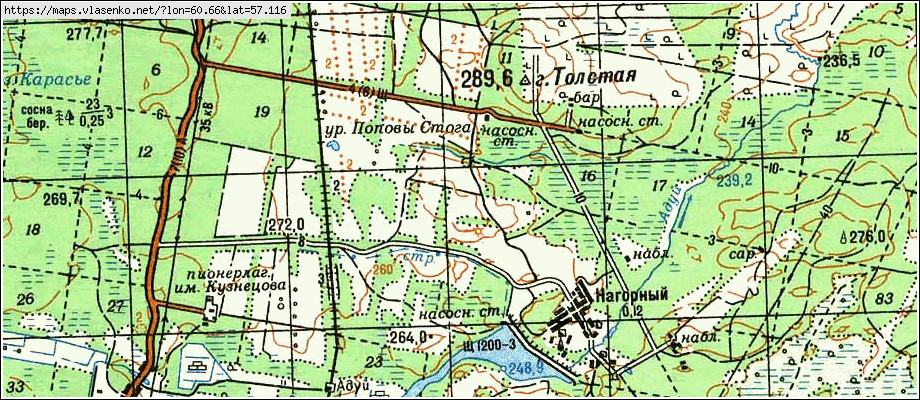 Карта ТАРАСКОВО, Свердловская область, Невьянский район