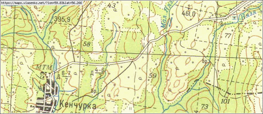 Карта ТЮЛЬГАШ, Свердловская область, Нижнесергинский район