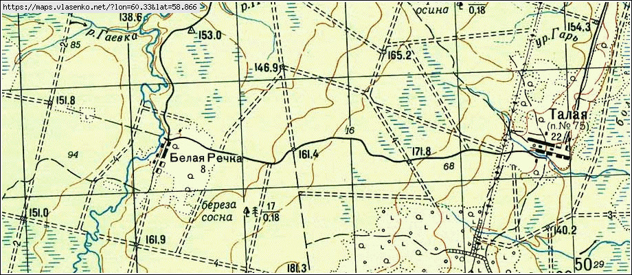 Карта КУТУЗОВКА, Свердловская область, Новолялинский район