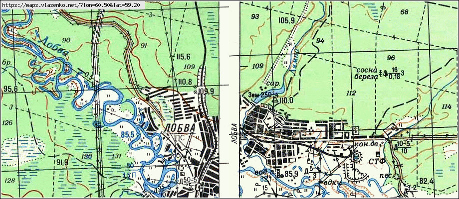 Карта ЛОБВА, Свердловская область, Новолялинский район