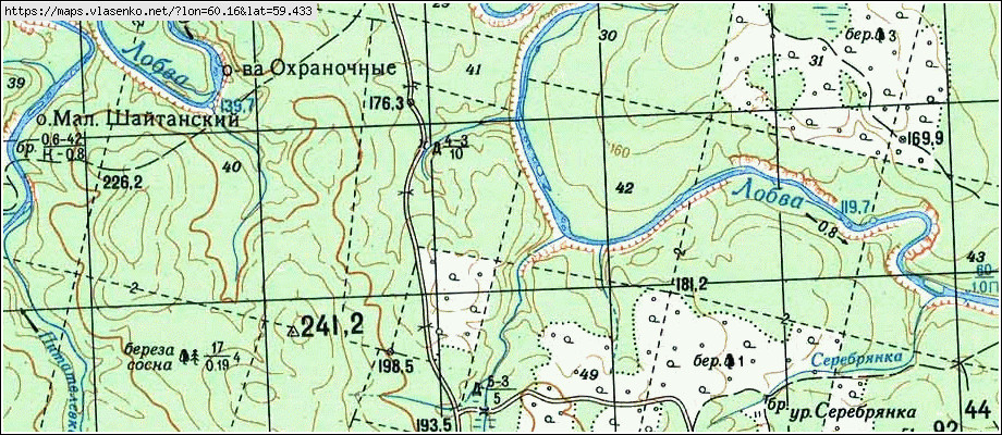 Старая карта новолялинского района