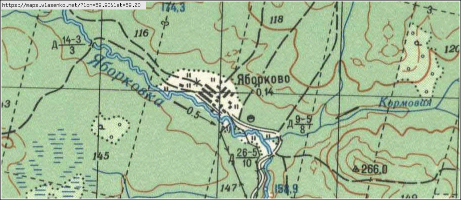 Карта ЯБОРКОВО, Свердловская область, Новолялинский район