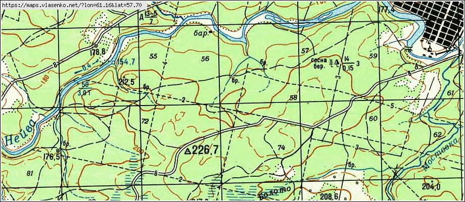 Карта МУРЗИНКА, Свердловская область, Пригородный район
