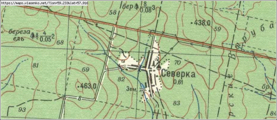 Карта СЕВЕРКА, Свердловская область, Пригородный район