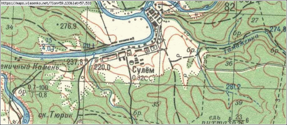 Карта СУЛЕМ, Свердловская область, Пригородный район