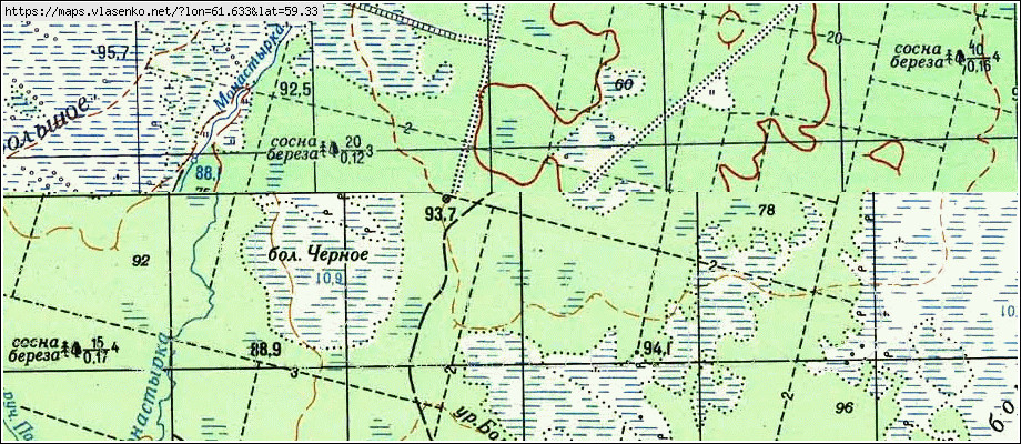 Карта ЕЛОВКА, Свердловская область, Серовский район