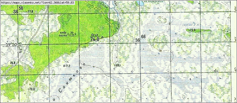 Карта КАЛИНКА, Свердловская область, Серовский район
