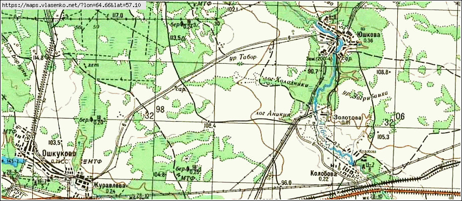 Карта ПЕРВУХИНА, Свердловская область, Талицкий район