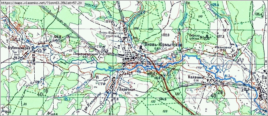 Карта ВНОВЬ-ЮРМЫТСКОЕ, Свердловская область, Талицкий район