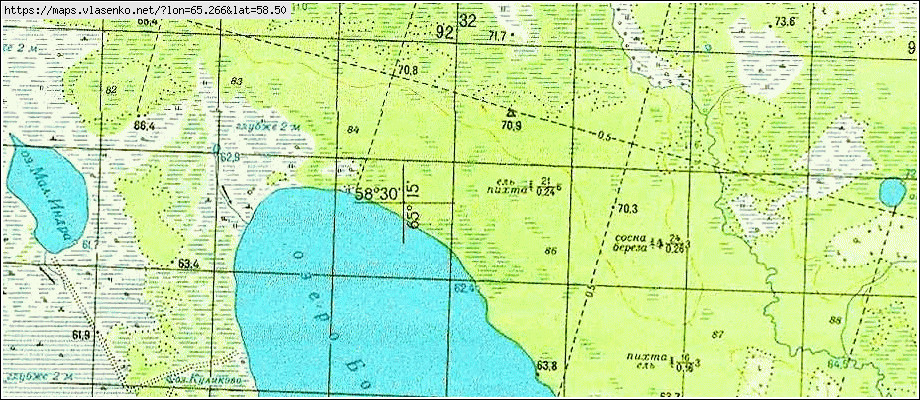Карта ТАВДА, Свердловская область, Тавдинский район