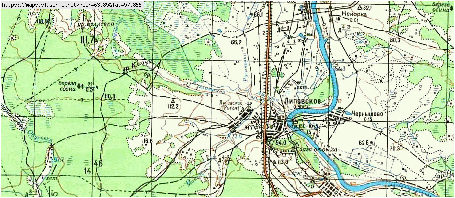 Туринск карта спутник