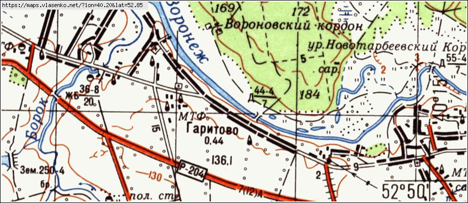 Карта мичуринского района тамбовской области с населенными пунктами