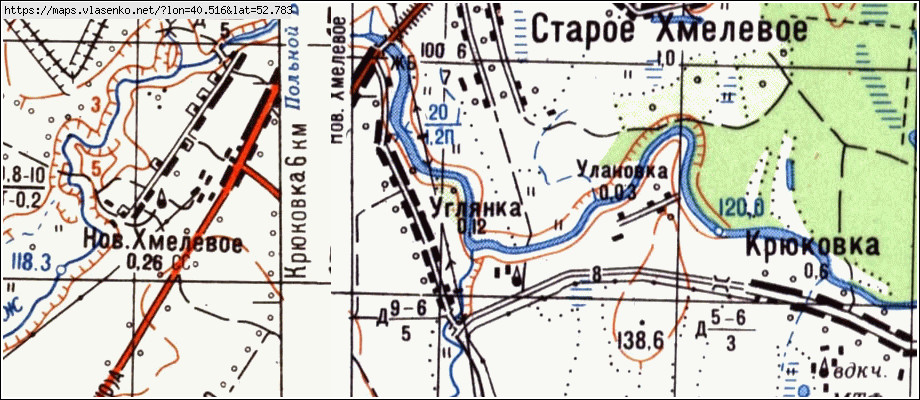 Подробная карта мичуринского района