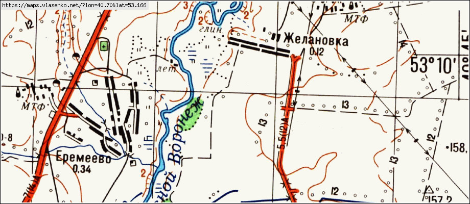 Карта заворонежское мичуринский район