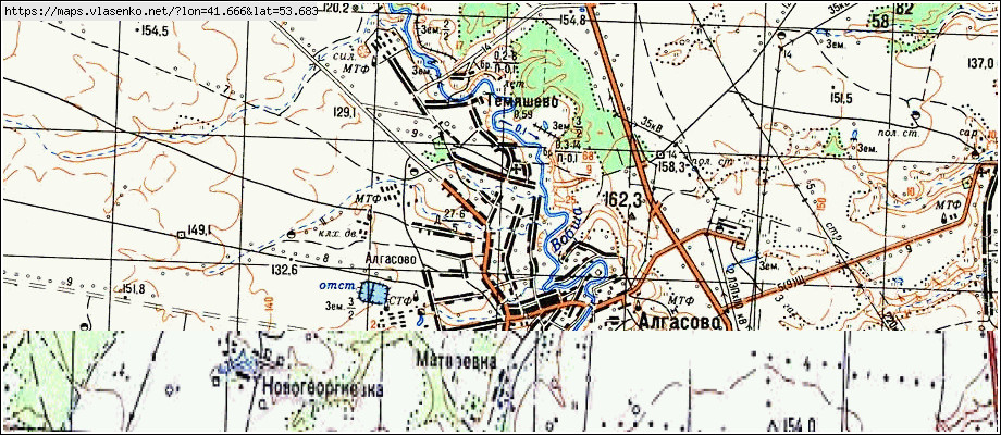 Топографическая Карта Моршанского Района