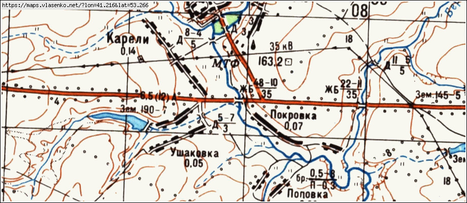 Карта сосновского района тамбовской области подробная