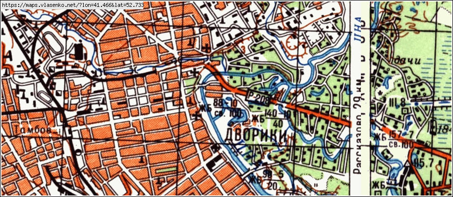 Карта г тамбова