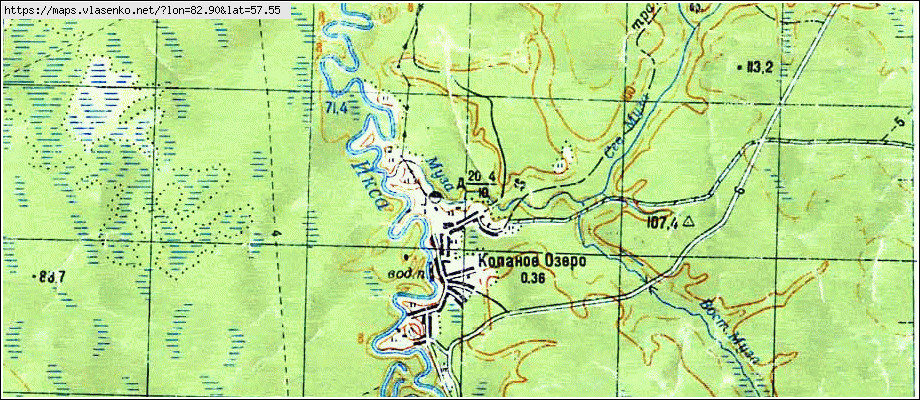 Топографическая карта томск