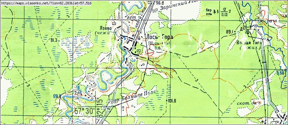 Карта коломино томский район