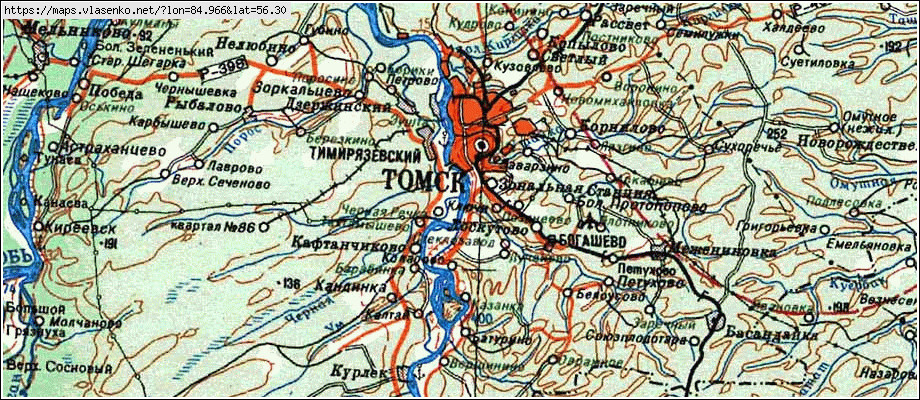 Карта Томского Района