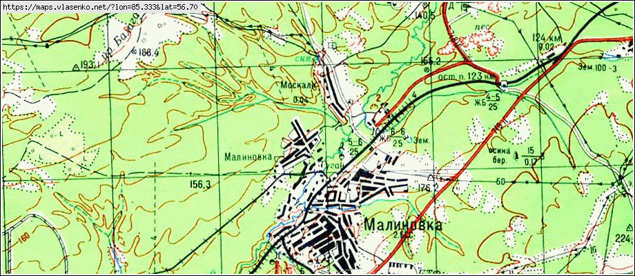 Топографическая карта томска