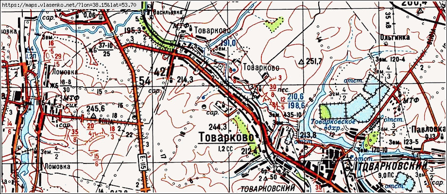 Карта поселка ломовка