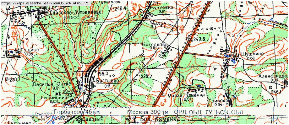 Карта спутник тульская область