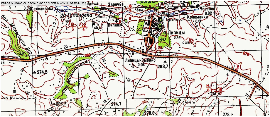 Чернский район карта