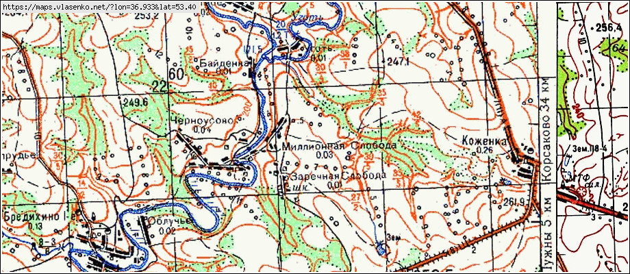 Чернь карта тульская область