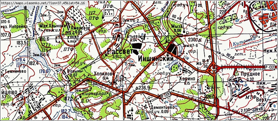 Карта крапивна тульская область карта