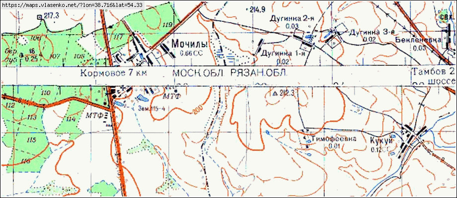 Кимовский район карта