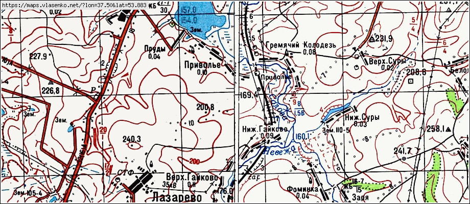 Одоевский район карта