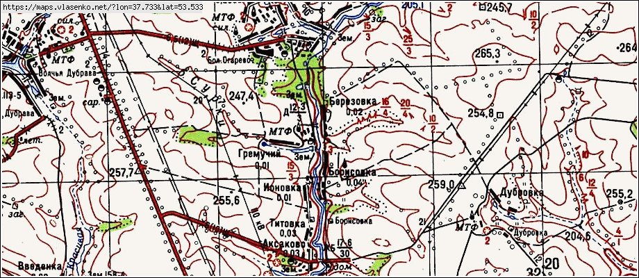 Карта тепло огаревского района