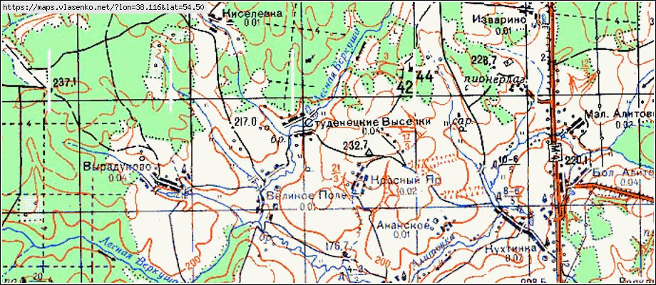 Карта киреевского района