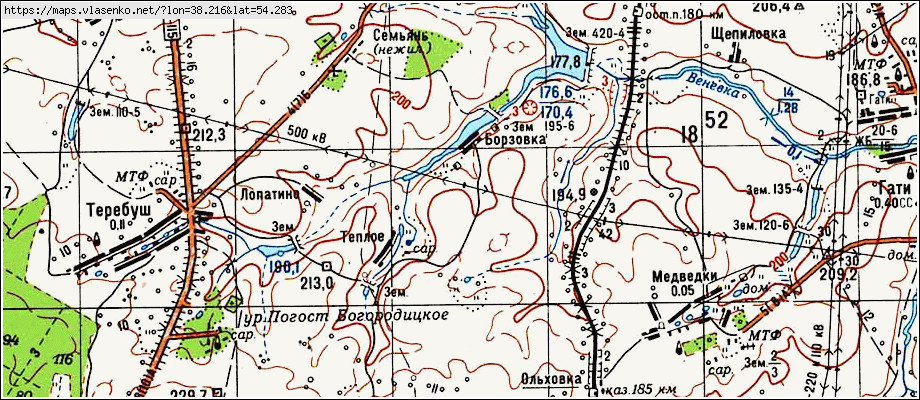 Веневского района карта подробная