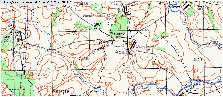 Карта харино тульская область