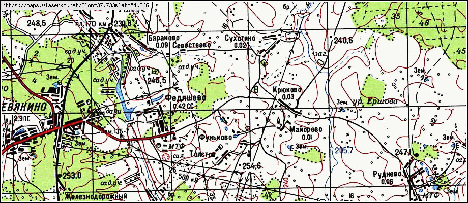 Карта ясногорский район