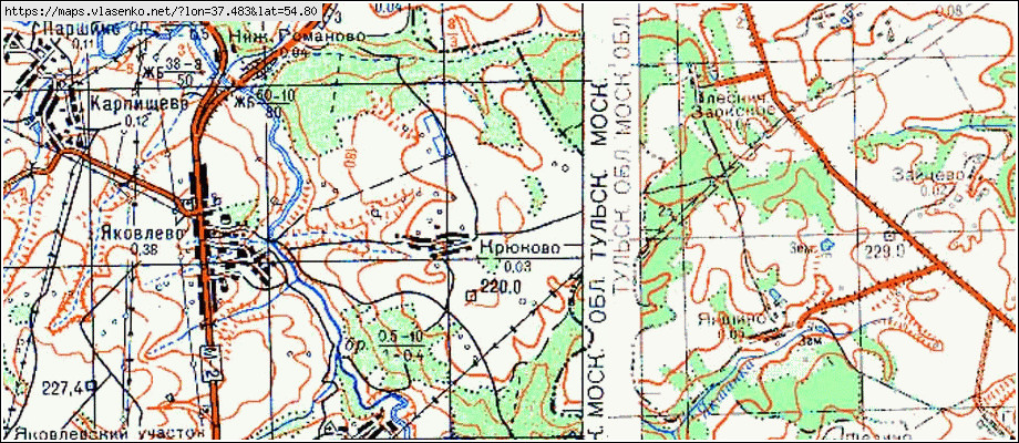 Карта заокского района тульской области