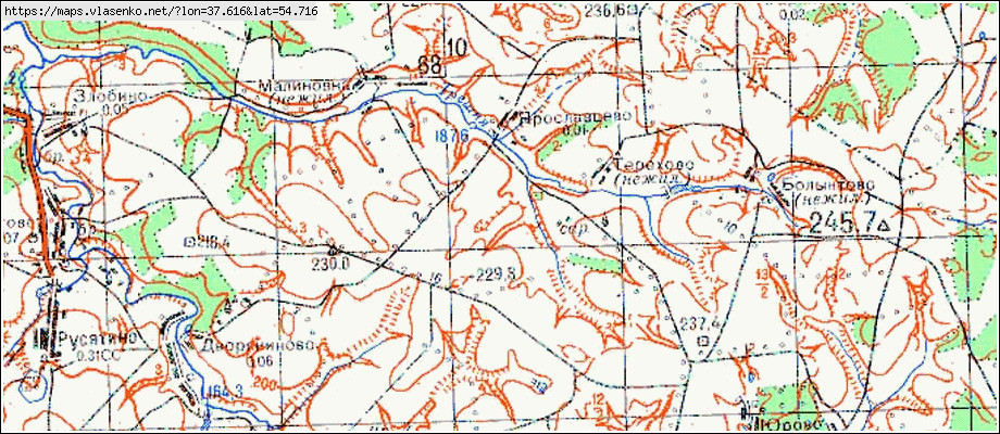 Карта заокского района тульской области с городами и поселками