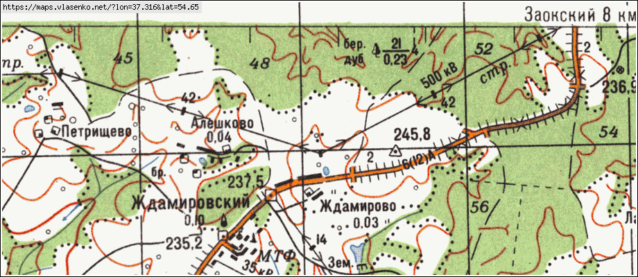 Карта осадков в заокском