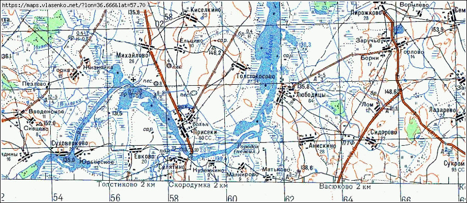 Карта бежецкого района тверской области с деревнями