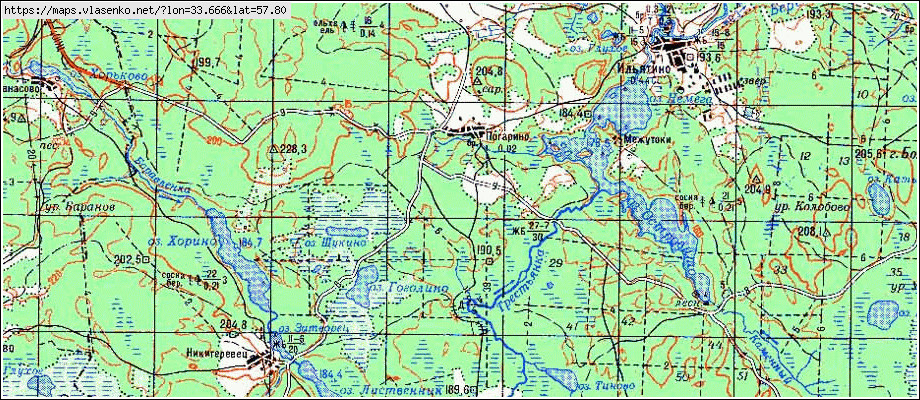 Подробная карта бологовского района тверской области с деревнями с дорогами