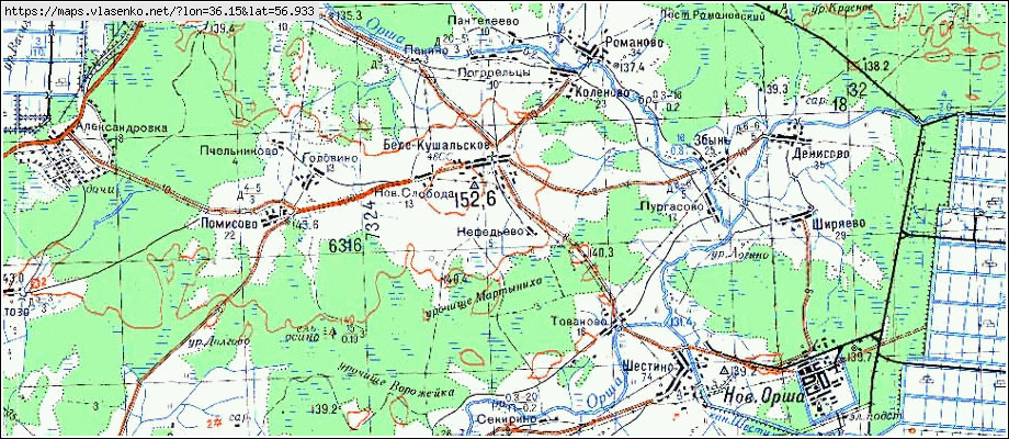 Карта калининского района тверской области подробная