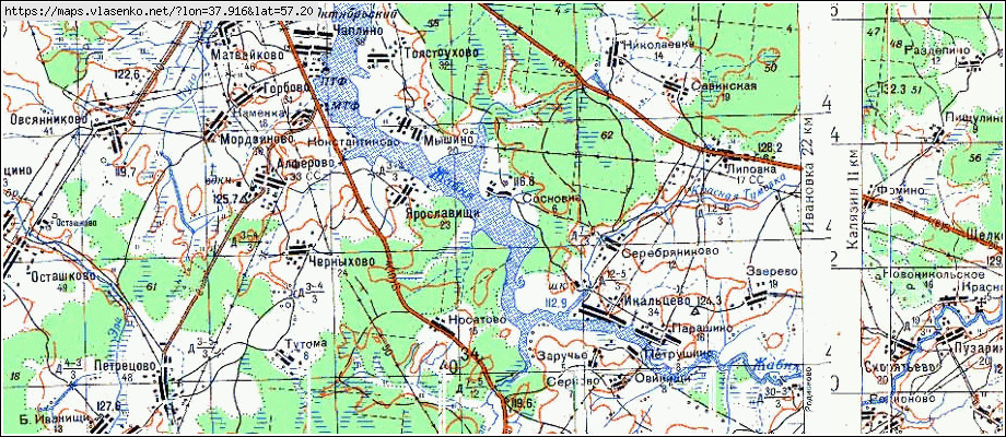 Карта калязинского района с деревнями