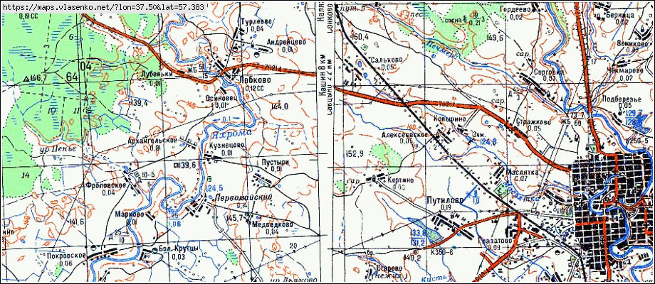 Карта кашинского района