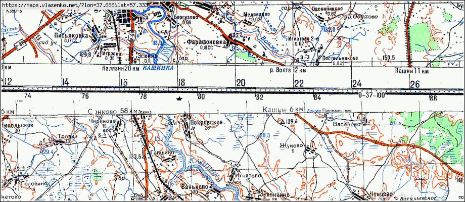 Спутниковая карта кашинского района тверской области