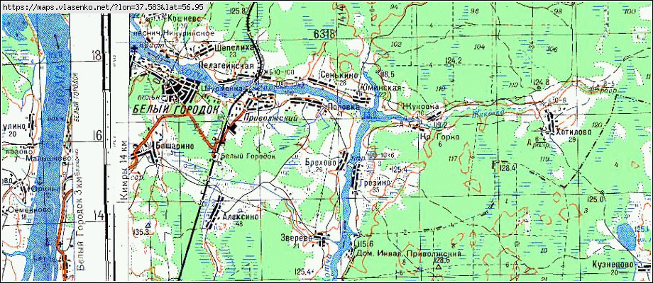 Тверская область горицы карта