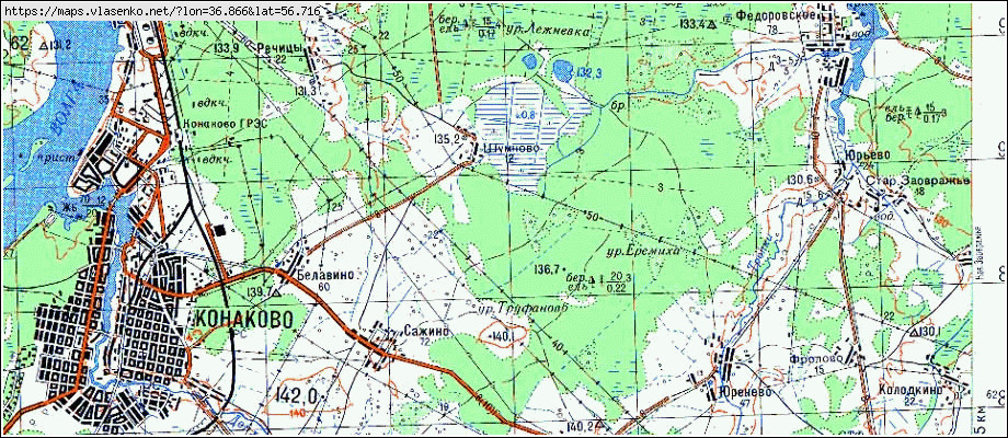 Городня конаковский район карта