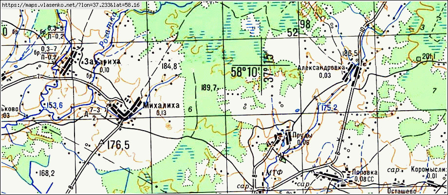 Карта краснохолмского района